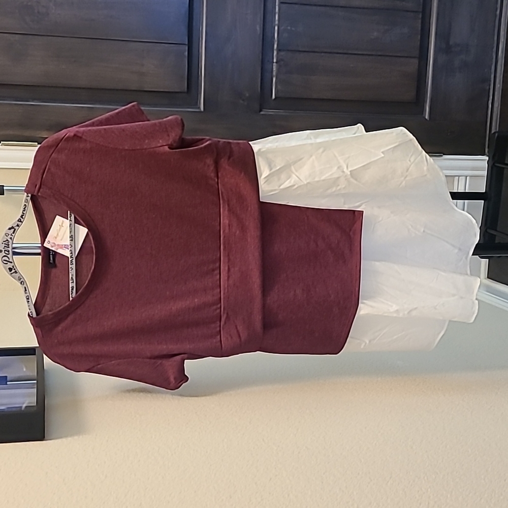 Iliad USA Maroon shirt dress tunic top